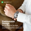 سوار ساعة ابل 41 و40 و38 مم تيتان سويفت باند من أميزنغ ثينغ لون أسود At titan swift band for apple