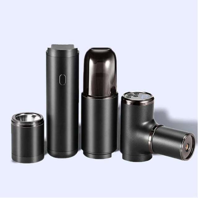 شاحن بطارية سيارة متنقل و منفاخ ومكنسة سيارة مع باور بانك مدمج 10000 مللي أمبير Jump Starter Portable with Air Pump, Vacuum Cleaner, Flashlight And Power Bank