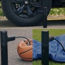 شاحن بطارية سيارة متنقل و منفاخ ومكنسة سيارة مع باور بانك مدمج 10000 مللي أمبير Jump Starter Portable with Air Pump, Vacuum Cleaner, Flashlight And Power Bank