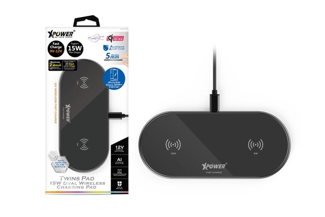 Xpower twin pad 15w dual wireless charging pad 