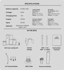 شاحن بطارية سيارة متنقل و منفاخ ومكنسة سيارة مع باور بانك مدمج 10000 مللي أمبير Jump Starter Portable with Air Pump, Vacuum Cleaner, Flashlight And Power Bank