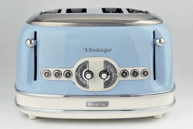 حماصة توست اربع شرائح 1600 واط ازرق فاتح اريتي Ariete Vintage 4-Slice Toaster
