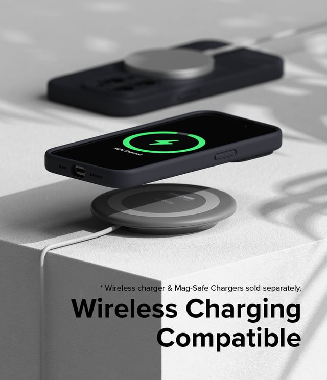 Ringke Silicone Magnetic Compatible with iPhone 15 Pro Max Case Cover Powerful Magnet Long Lasting Silky Feel Anti-Fingerprint iPhone 15 Pro Max Back Cover - Stone