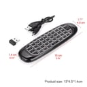 ماوس لاسلكية هوائية مدمجة مع كيبورد باضاءة آر جي بي 7 ألوان من جينيريك C120 RGB 7 Color Backlight Fly Air Mouse Wireless Backlit Keyboard