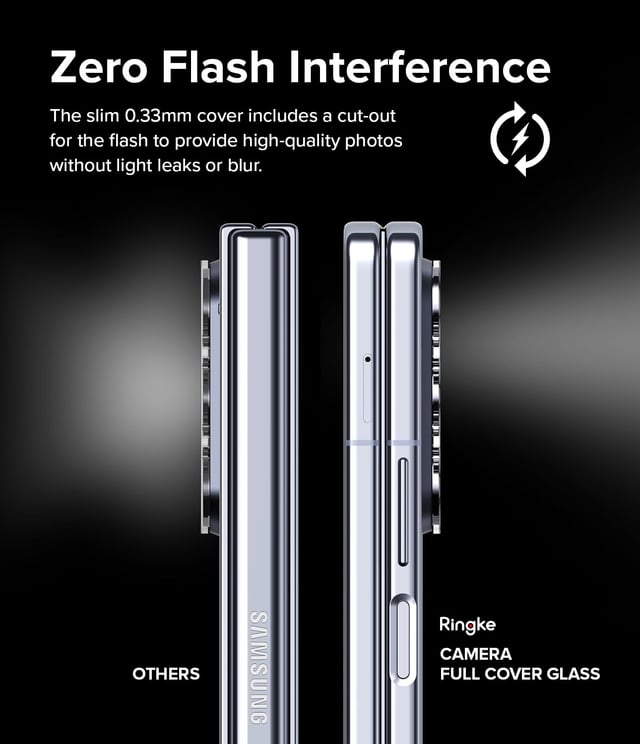 واقي المنيوم لكاميرا سامسونغ جالاكسي زد فليب 5 من رينجكي عدد اثنان Ringke Camera Styling Compatible with Samsung Galaxy Z Fold 5 Camera Lens Protector