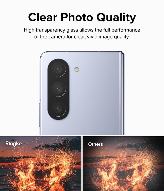 واقي المنيوم لكاميرا سامسونغ جالاكسي زد فليب 5 من رينجكي عدد اثنان Ringke Camera Styling Compatible with Samsung Galaxy Z Fold 5 Camera Lens Protector