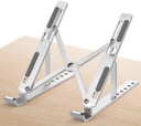 ستاند لابتوب محمول قابل للطي ب 6 درجات من الالمنيوم لون فضي من جينيريك Portable Laptop Stand Aluminum Foldable Notebook Support Laptop Holder Adjustable