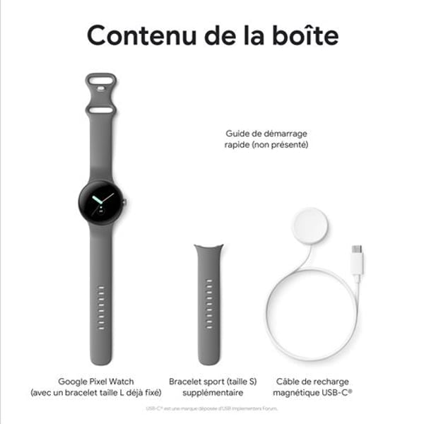 ساعة ذكية واي فاي جوجل بيكسل 1.2 بوصة نسخة بريطانية Google Pixel Watch Wifi Connected Watch