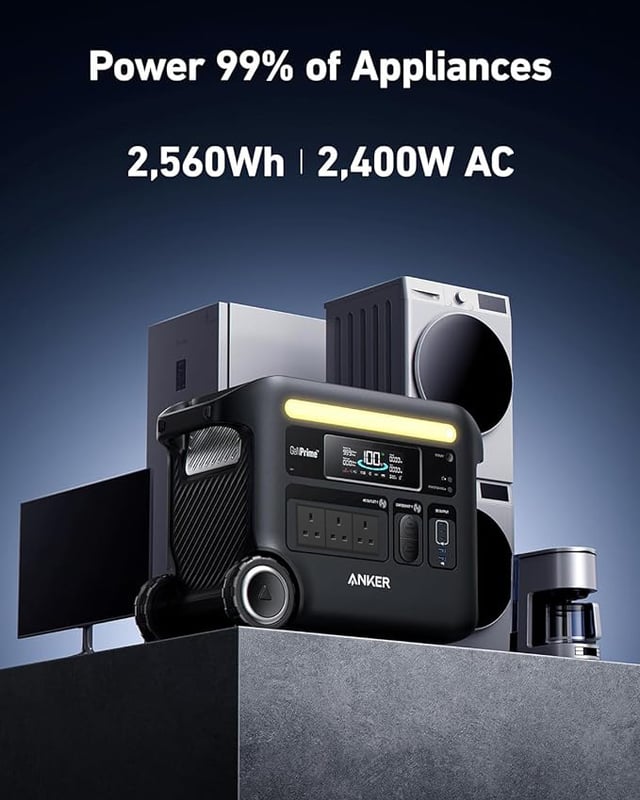 بطارية متنقلة للرحلات انكر سوليكس جان برايم 2560 واط/ساعة Anker SOLIX F2600 Portable Power Station