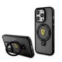 Ferrari  Magsafe Ring Stand Case for iPhone 15 Pro - Black