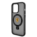 Ferrari  Magsafe Ring Stand Case for iPhone 15 Pro - Black