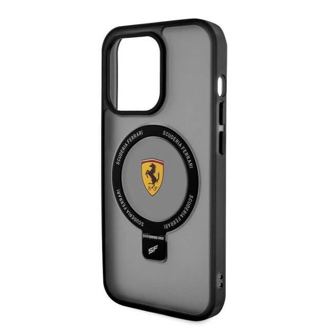 Ferrari  Magsafe Ring Stand Case for iPhone 15 Pro - Black
