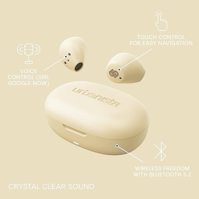 Urbanista Lisbon Wireless Earbuds, Bluetooth 5.2 Enhanced Small Headphones