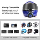 O Ozone Full Face Helmet Chin Camera Mount Strap Mount for GoPro Hero 11/10/9/8/7/6/5 Black,DJI Osmo Action 3/2,Insta360 ONE R,AKASO/Campark/YI and More Motorcycle Strap Mount Accessories -Orange