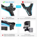 O Ozone Full Face Helmet Chin Camera Mount Strap Mount for GoPro Hero 11/10/9/8/7/6/5 Black,DJI Osmo Action 3/2,Insta360 ONE R,AKASO/Campark/YI and More Motorcycle Strap Mount Accessories -Orange