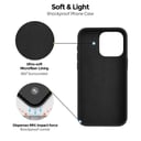 O Ozone Compatible with iPhone 15 Pro Case, Liquid Silicone Case With Soft Microfiber Lining [Full Covered Camera] Shockproof Phone Case Cover for iPhone 15 Pro - Dark Green