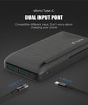 باور بنك شاحن متنقل اي كيو تاتش كاربون فايبر 10000 مللي أمبير IQ Touch Carbon Fiber Power Bank