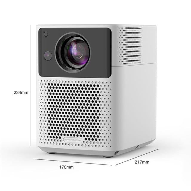 Wownect Smart Android Projector With 150 Inch Projector Screen 700ANSI Lumens Auto Focus & Auto Keystone1080P Portable Outdoor Movie Projector 4K Download Apps Bluetooth WiFi Video Projector