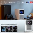 Wownect Smart Android Projector With 150 Inch Projector Screen 700ANSI Lumens Auto Focus & Auto Keystone1080P Portable Outdoor Movie Projector 4K Download Apps Bluetooth WiFi Video Projector