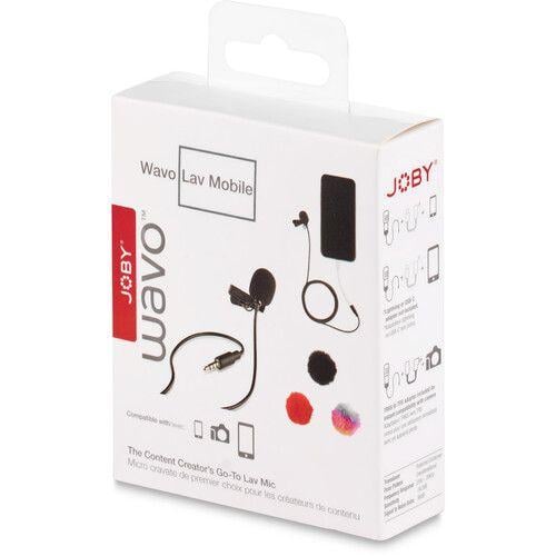 مايك صغير سلكي 5.9 قدم متوافق مع الجولات والكاميرات أسود من جوبي JOBY Wavo Lavalier Microphone