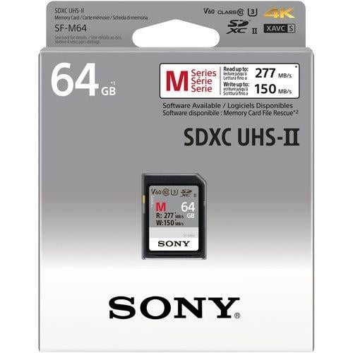 ذاكرة كاميرا 64 جيجا بايت فائقة السرعة مقاومة للماء سوني Sony SF-M/T2 UHS-II SDXC Memory Card