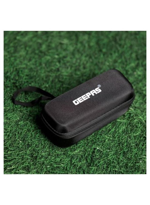 كشاف ليد 25 واط 15 ساعة مقاوم للمياه أسود جيباس Geepas Waterproof Led Flashlight With Power Bank Aluminum Housing With 25w High Power Led