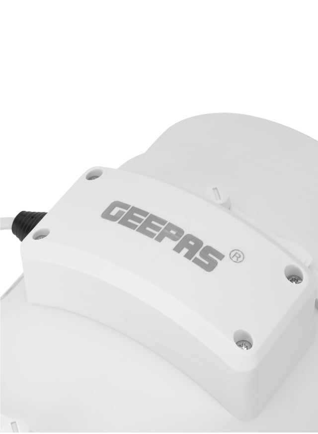 مروحة الشفط لون أبيض من جيباس 55 وات 8 بوصة Geepas In Line Exhaust Fan