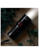 كشاف ليد 25 واط 15 ساعة مقاوم للمياه أسود جيباس Geepas Waterproof Led Flashlight With Power Bank Aluminum Housing With 25w High Power Led
