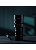 كشاف ليد 25 واط 15 ساعة مقاوم للمياه أسود جيباس Geepas Waterproof Led Flashlight With Power Bank Aluminum Housing With 25w High Power Led