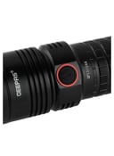 كشاف ليد 25 واط 15 ساعة مقاوم للمياه أسود جيباس Geepas Waterproof Led Flashlight With Power Bank Aluminum Housing With 25w High Power Led