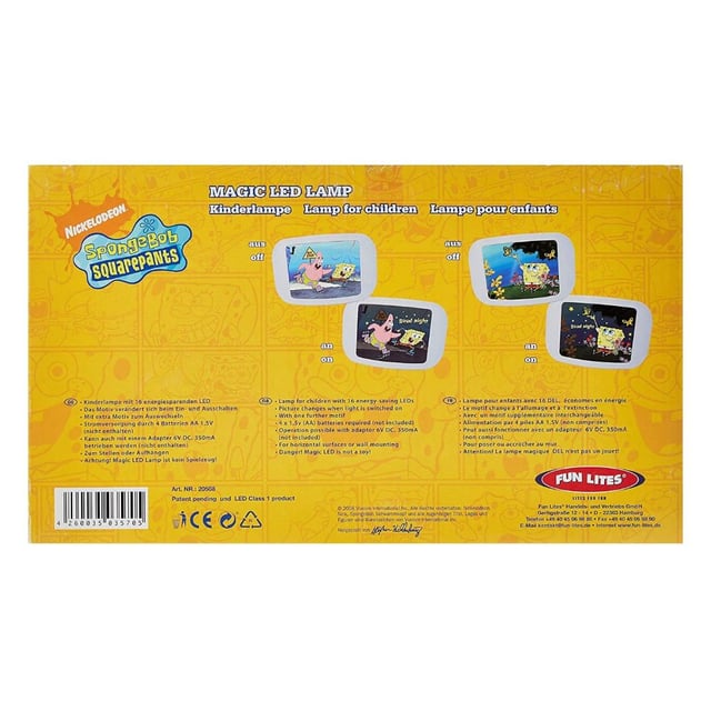 لمبة غرفة نوم نواسة للاطفال ليد سبونج بوب كاوفمان Kauffman Sponge Bob Dream Lamp