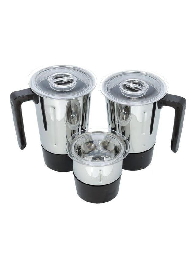 خلاط كهربائي 750 واط 3ب1 أسود جيباس Geepas Mixer Grinder 3 In 1 Powerful Grinder Stainless Steel Jars & Blades Safety Twist Lock 750 W Black