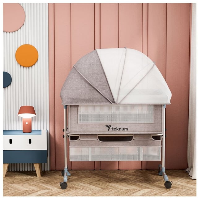 سرير اطفال بجانب السرير عاجي تيكنوم Teknum - Bedside Crib - Ivory