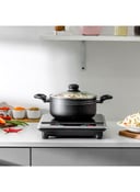 طباخ كهربائي 10 مستويات طاقة 200 واط أسود جيباس Geepas Digital Infrared Cooker Infrared Burner With 10 Level Adjustable Temperature, Single Cooking Hob With Button Control 2000W