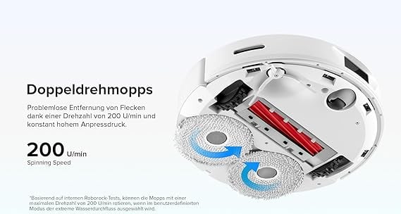 مكنسة روبوت التنظيف شاومي روبوروك كيو ريفو 5500 باسكال Roborock Robotic Vacuum Cleanner QRevo