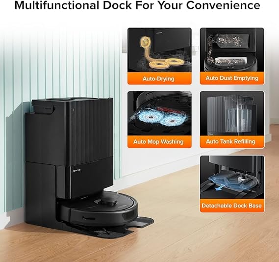 مكنسة روبوت التنظيف شاومي روبوروك كيو ريفو 5500 باسكال Roborock Robotic Vacuum Cleanner QRevo