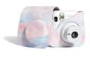 كفر حماية كاميرا فيوجي فيلم انستاكس ميني 12 / 11 أوزون وردي وأزرق O Ozone PU Leather Camera Case Compatible with Fujifilm Instax Mini 11 12 Instant Camera