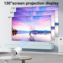 بروجكتر صغير 1080 بكسل مع منافذ HDMI و USB واونكت Wownect Mini Projector HY300 Auto Keystone Correction 4K 1080P Support Portable Projector