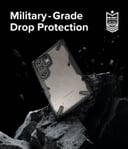 Ringke Fusion-X Compatible with Samsung Galaxy S24 Ultra 5G Case (2024), Clear Hard Back Cover Shockproof Protective Bumper Phone Cover for S24 Ultra - Black