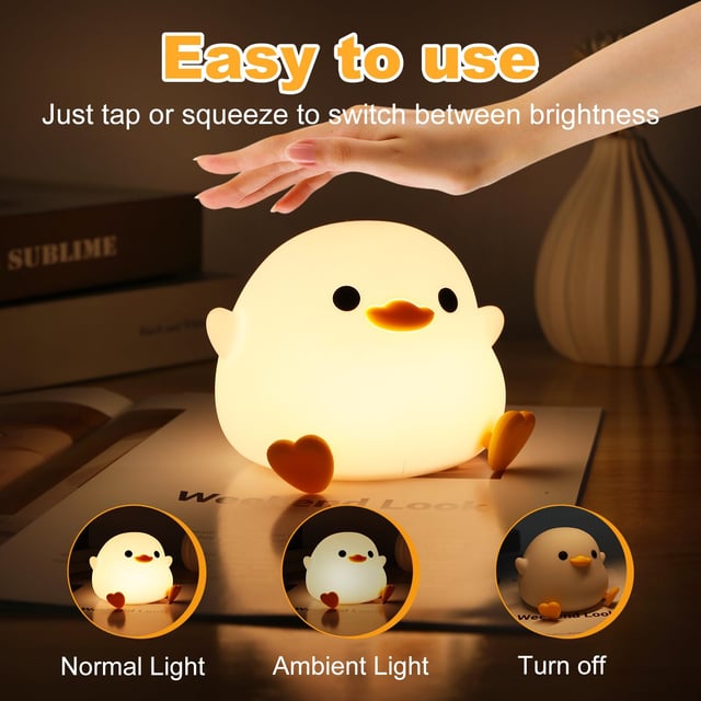 مصباح ليلي للأطفال أوزون شكل بطةO Ozone Bunny Night Light for Kids Bedroom