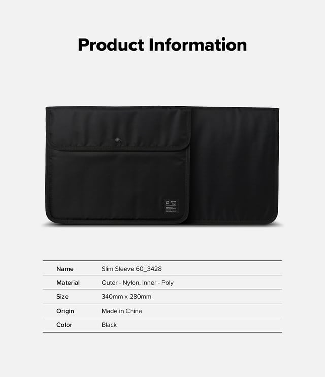 Ringke Pad Pouch Slim Sleeve for Tablet PCs and Other Accessories- Black