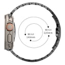 سير ساعة ابل تيتانيوم متوافق مع ابل ووتش الترا 2 أسود او اوزون O Ozone Titanium Metal Watch Band Strap Compatible with Apple Watch Ultra 2 Band