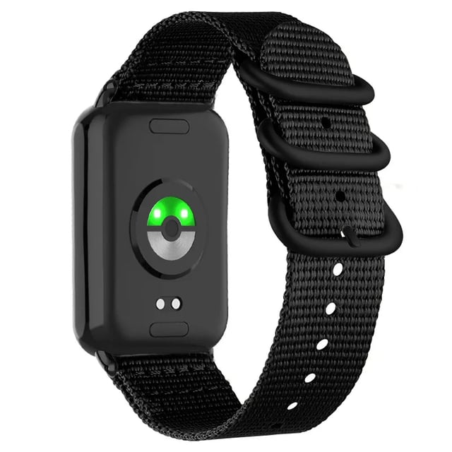 سوار ساعة شاومي سمارت باند 8 برو نايلون منسوج أسود او اوزون O Ozone Woven Nylon Strap Compatible With Xiaomi Smart Band 8 Pro