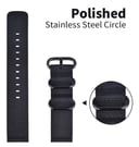 سوار ساعة شاومي سمارت باند 8 برو نايلون منسوج أسود او اوزون O Ozone Woven Nylon Strap Compatible With Xiaomi Smart Band 8 Pro