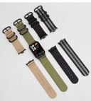 سوار ساعة شاومي سمارت باند 8 برو نايلون منسوج أسود او اوزون O Ozone Woven Nylon Strap Compatible With Xiaomi Smart Band 8 Pro
