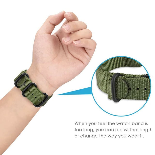 سوار ساعة شاومي سمارت باند 8 برو نايلون منسوج أسود او اوزون O Ozone Woven Nylon Strap Compatible With Xiaomi Smart Band 8 Pro