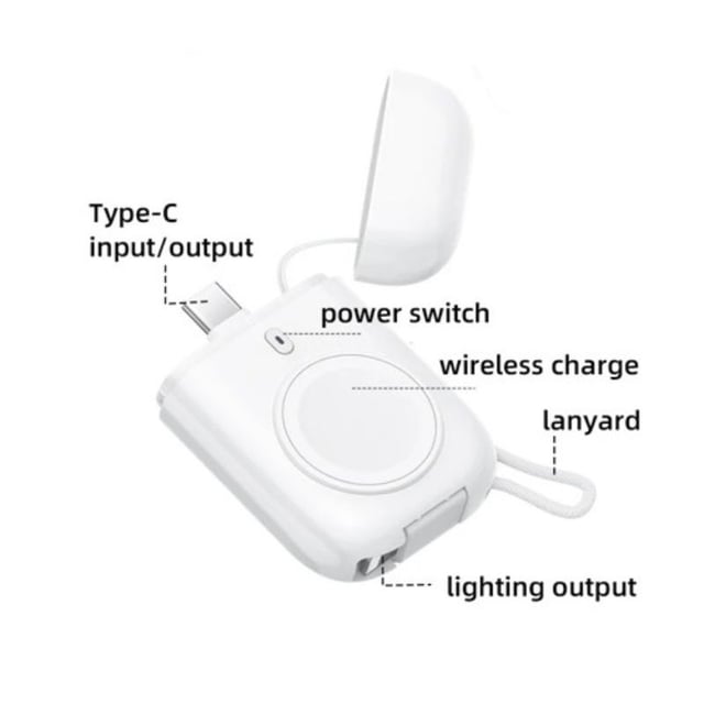 باور بانك صغير شاحن ساعة ابل تكتك 2580 مللي أمبير Taktik Mini Power Bank