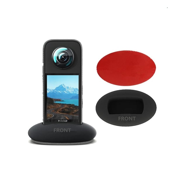 قاعدة كاميرا انستا 360 اكس 4 باللون الاسود مصنوعة من السيليكون من اوزون O Ozone Silicone Desktop Base Stand Compatible with Insta360 X4 Panoramic Action Camera Protective Non Slip Mount Accessories for Insta360 X4 Black