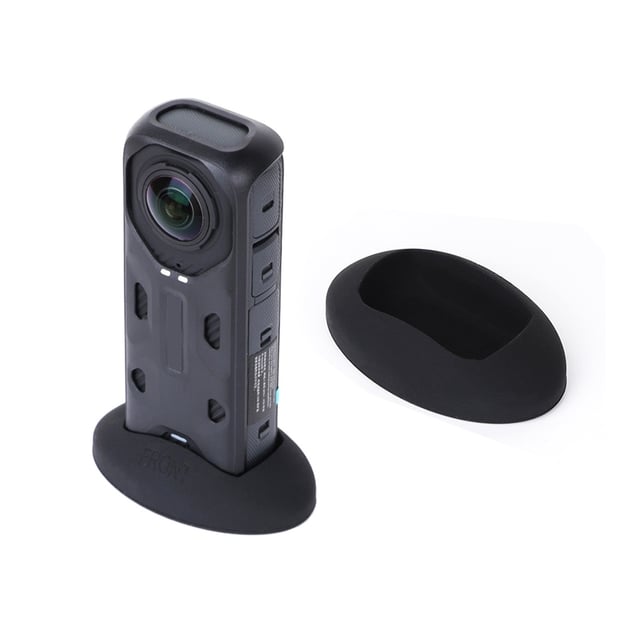 قاعدة كاميرا انستا 360 اكس 4 باللون الاسود مصنوعة من السيليكون من اوزون O Ozone Silicone Desktop Base Stand Compatible with Insta360 X4 Panoramic Action Camera Protective Non Slip Mount Accessories for Insta360 X4 Black