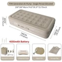 مرتبة هوائية قابلة للنفخ 4000 مللي أمبير مع منفاخ مدمج Outdoor One-click Inflatable Mattress
